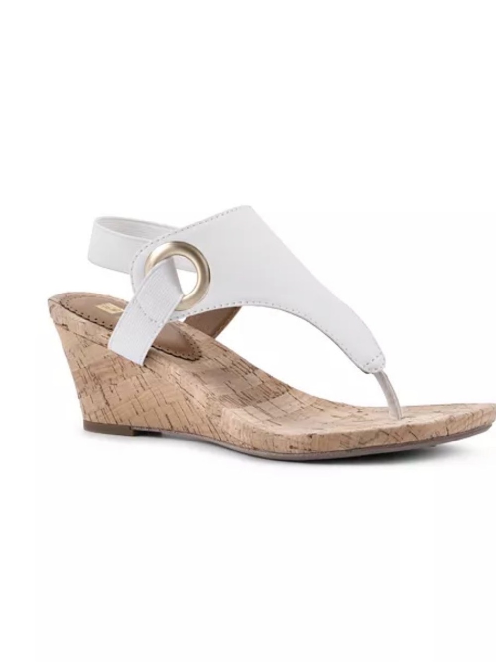 White Mountain Women's Aida Thong Wedge Sandals 11M